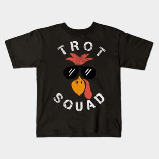 Trot Squad Turkey Thanksgiving Kids T-Shirt